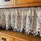 Retro Crochet Curtain Valance for Kitchen Window - 35"W x 15"L (Pack of 1) (Beige)